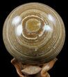 Polished, Banded Aragonite Sphere - Morocco #56994-1